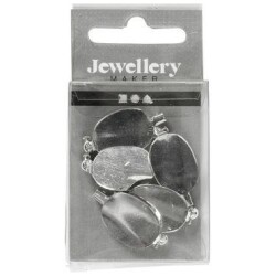 Rintakorupohja 1 Pkk, 5 Kpl, 20x15 mm, Hopeanvariset