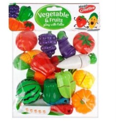 Vihannekset ja hedelmat, 2 leikkuulautaa ja 2 veista