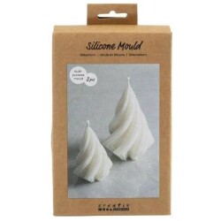 Silikonimuotti 1 Pkk, 2 Kpl, Joulukuuset, Kork. 8+11 cm, Halk. 5+7 cm