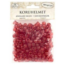Koruhelmet Kongo punainen glitter 300kpl