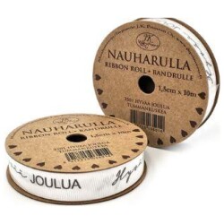 Nauharulla Hyvaa joulua 1,5cmx10m ruskea teksti