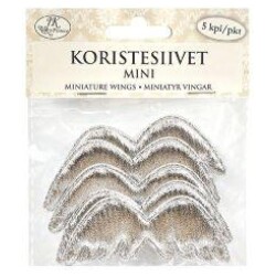 Koristesiivet mini hopea 5kpl