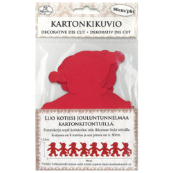 Kartonkikuvio Tonttuketju 80cm