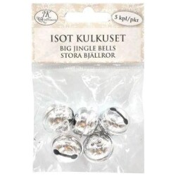 Isot kulkuset hopea 5kpl