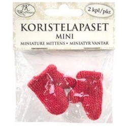Koristelapaset mini punainen 2kpl