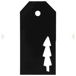 Pakettikortti musta 5x10cm 15kpl/pkt