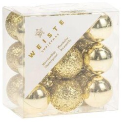 Joulupallot kultainen kirkas 18 kpl/pkt-