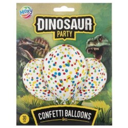 Konfetti-ilmapallo dinosaurus 30cm 6 kpl