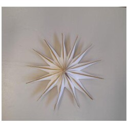 Paperitahti 30cm valkoinen kultareunalla