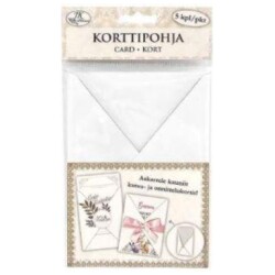 Korttipohja kaare valkoinen 5kpl