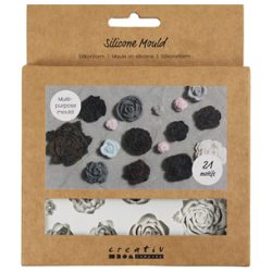 Silikonimuotti 1 Kpl, Ruusut, Kork. 0,5-1 cm, Pit. 0,8-4 cm
