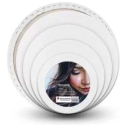 Maalauspohja pyorea 35cm 280g 100% puuvillaa