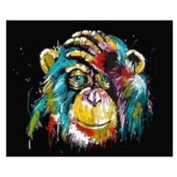 Numeromaalaus kehyst apina