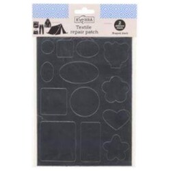 Tekstiilipaikka Kehra musta 2 arkkia Muotoonleikattu