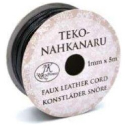 Tekonahkanaru 1mm x 5m musta