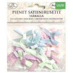Satiinirusettitarra pieni pastelli 20kpl
