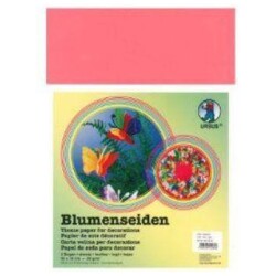 Silkkipaperi vaaleanpunainen 5ark Yhden arkin koko on 50cm x 70cm ja vahvuus 20g/m².