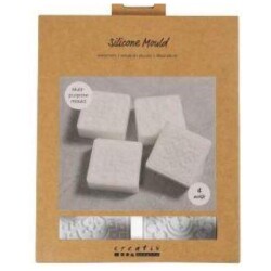 Silikonimuotti 1 Pkk, 4 Kpl, Nelio, Graafinen Muotoilu, Kork. 2,4 cm, Pit. 6,8 cm