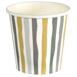 Bio shottilasi kartonkia 6 cl Stripes Black and Gold