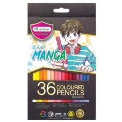 Varikynat 36kpl Manga-savyt Kirkkaat varit ja kestavat terat+teroitin