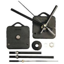 Kellonosat ja -viisarit 1 Set, Kiinnitys Max. 6 Mm Paksuun Levyyn, Musta 1 set, kiinnitys max. 6 mm paksuun levyyn, musta