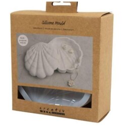 Silikonimuotti 1 Kpl, Simpukka, Kork. 3 cm, Pit. 13,2 cm, Lev: 13,3 cm