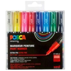 Uni Posca Marker 8 kpl PC-1M perusvarit maalikynasetti Perusvarit