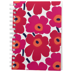 Muistikirja A5 kierre Unikko pun