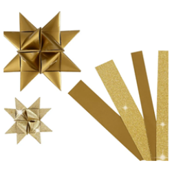 Paperisuikaleet 40 suikaleet/ 1 pkt, Pit. 44+78 cm, halk. 6,5+11,5 cm, Lev: 15+25 mm, kimalle,lakka, kulta