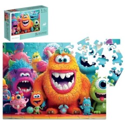Shaggy Monsters Wooden Puzzle Rectangle S