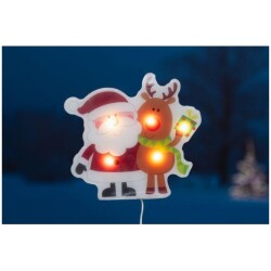 Finnlumor ikkunatarra joulupukki ja poro