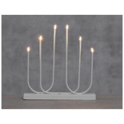 Kynttelikko Finnlumor 6-haarainen Hull valkoinen