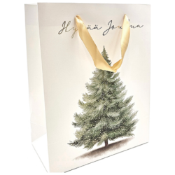 Lahjakassi Kuusi kultafolio 21x27x11cm