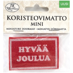 Koristeovimatto mini punainen