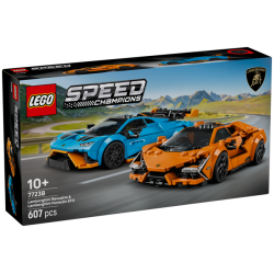 LEGO Speed Aston Lamborghini Revuelto ja Huracan STO -ajoneuvosetti 77238