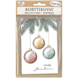 Korttikuva Lumo Joulupallo ja teksti 5kpl