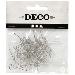 Metalliripustin 50kpl hopeanvarinen pit,22mm aukon koko 8mm