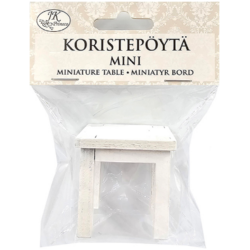 Koristepoyta mini valkoinen