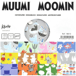 Kuviopaperilajitelma 15x15cm Muumi, 24 arkkia.