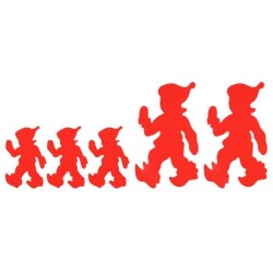 Tonttuperhe kartonkia