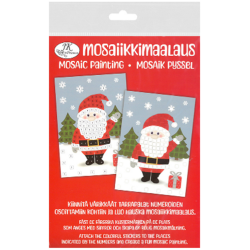 Mosaiikkimaalaus A5 Joulupukki