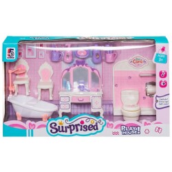 Huonekalut leikkisetti kylpyhuone Valot ja musiikki