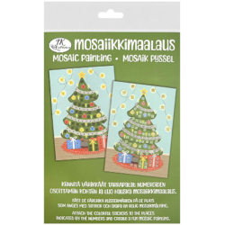 Mosaiikkimaalaus A5 Joulukuusi glitter