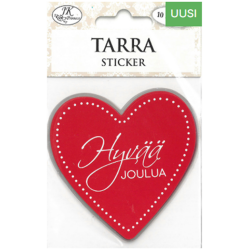 Tarra sydan Hyvaa joulua punainen 10kpl