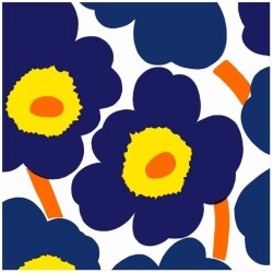 Marimekko Unikko lautasliina sinikeltainen 33x33 cm