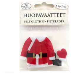Huopavaatteet Joulupukki 5kpl