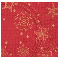 Duni lautasliina Star Shine Red 24x24 cm