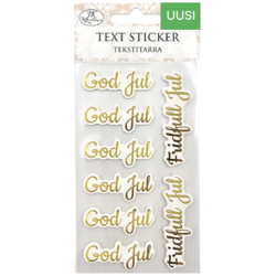 Text sticker God jul guld 2ark