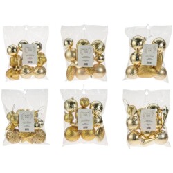 Weiste kultainen joulukoriste 12 kpl