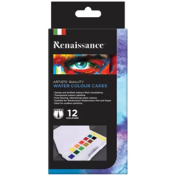 Akvarellinapit Renaissance12 kpl